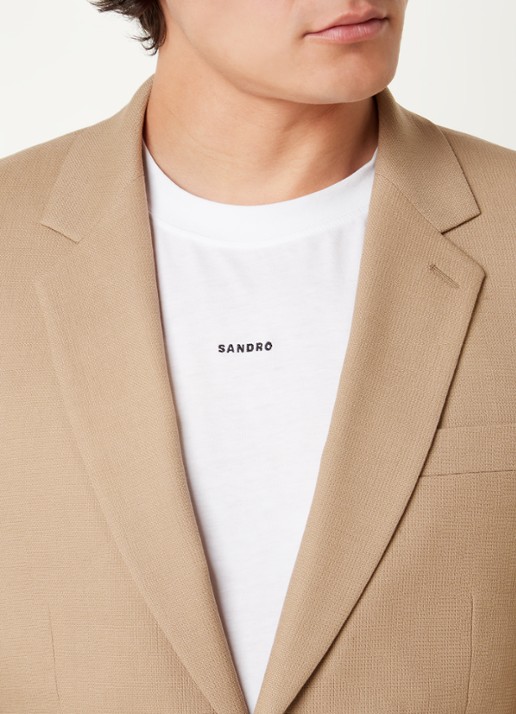 Sandro Colbert van wol met klepzakken - detail 7 zand