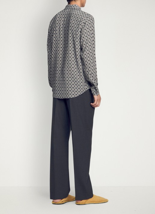 Sandro Comfort fit overhemd met grafische print - achterkant 3 grijs