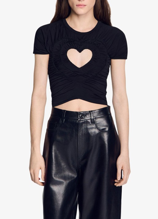 Sandro Crop top met cut-out detail