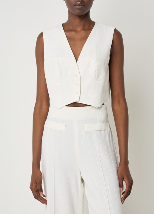 Sandro Crop top met pailletten