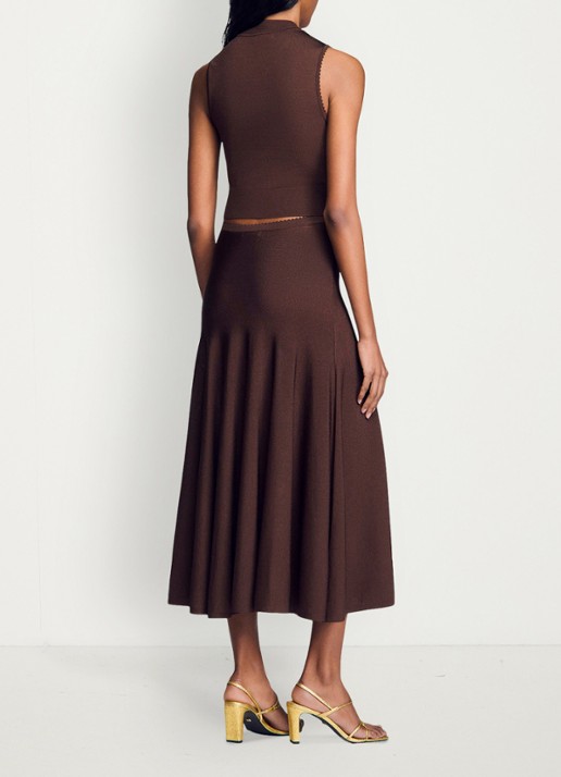 Sandro Crop top met stretch - achterkant 6 bruin