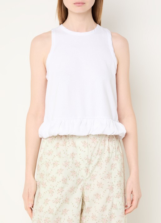Sandro Crop top met volant en gestrikt detail - achterkant 4 wit