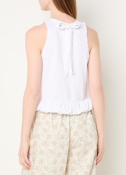 Sandro Crop top met volant en gestrikt detail