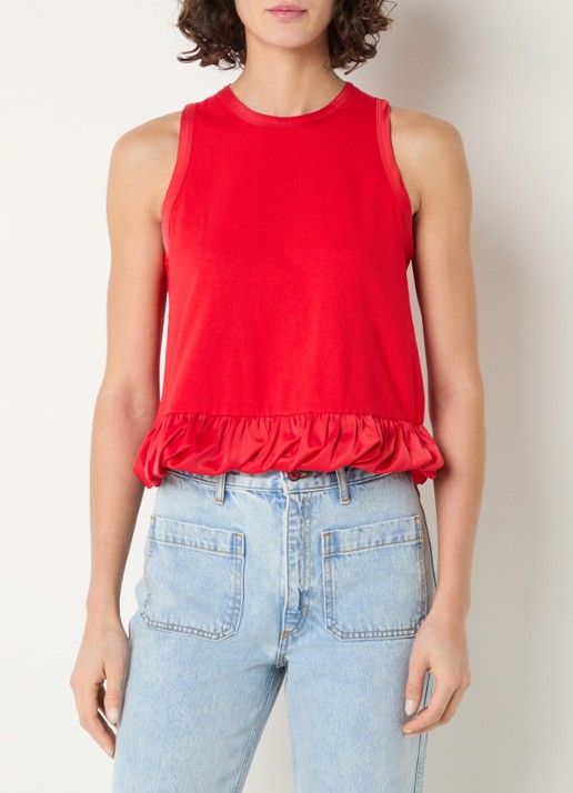 Sandro Crop top met volant en gestrikt detail