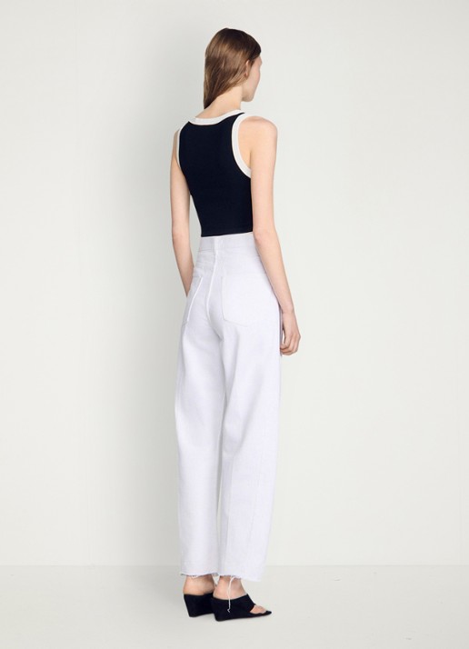Sandro Cropped tanktop met contrasterende kleuren - achterkant 7 zwart
