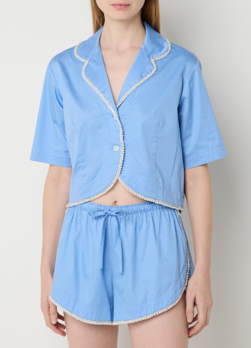 Sandro Cropped tuniek met imitatieparels