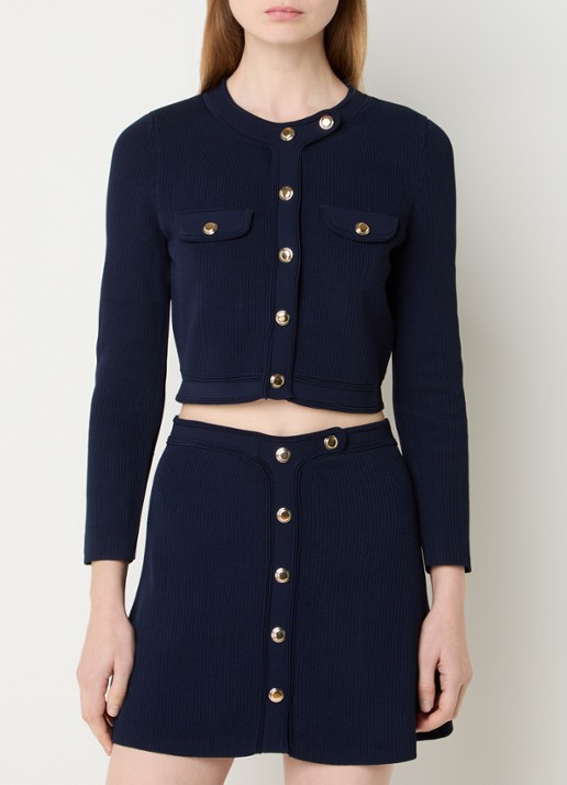 Sandro Cropped vest met ribstructuur
