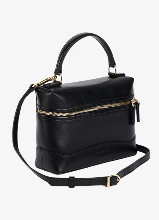 Sandro Crossbody van leer - detail 2 zwart