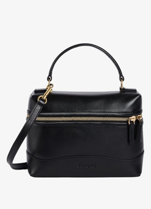 Sandro Crossbody van leer - voorkant 4 zwart