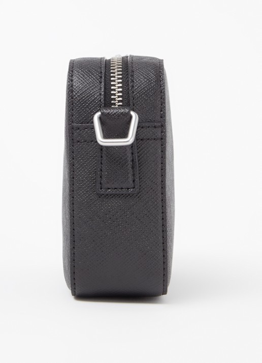 Sandro Crossbodytas van leer met logo - detail 3 black / zwart