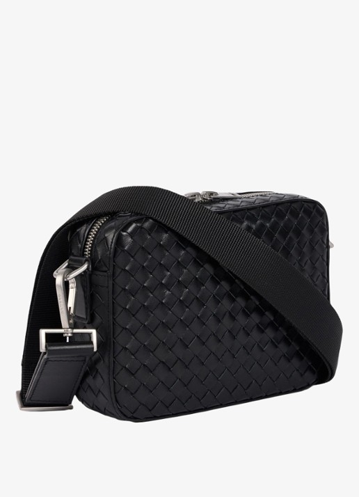 Sandro Crossbodytas van leer - detail 4 black / zwart