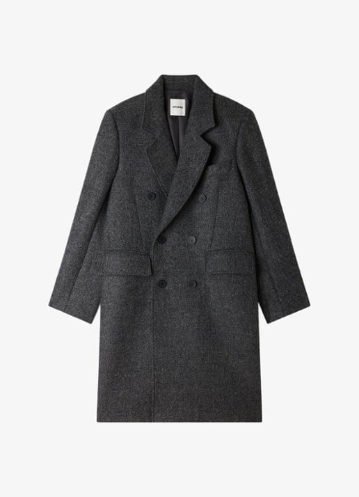Sandro Double-breasted mantel met klepzakken