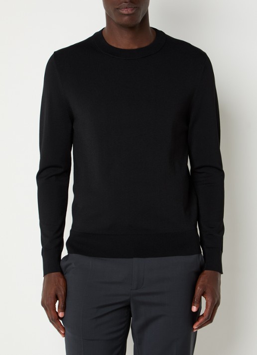 Sandro Fijngebreide pullover met ronde hals