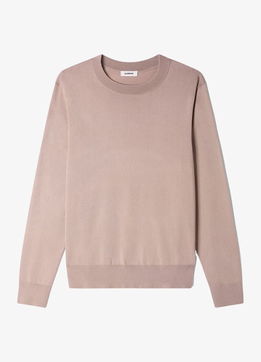Sandro Fijngebreide pullover met ronde hals