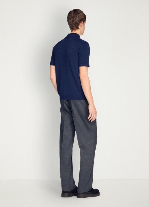 Sandro Fijngebreide trui met polokraag - achterkant 3 royal blue / blauw