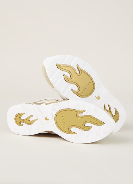 Sandro Flame sneaker met suède details - detail 5 zand