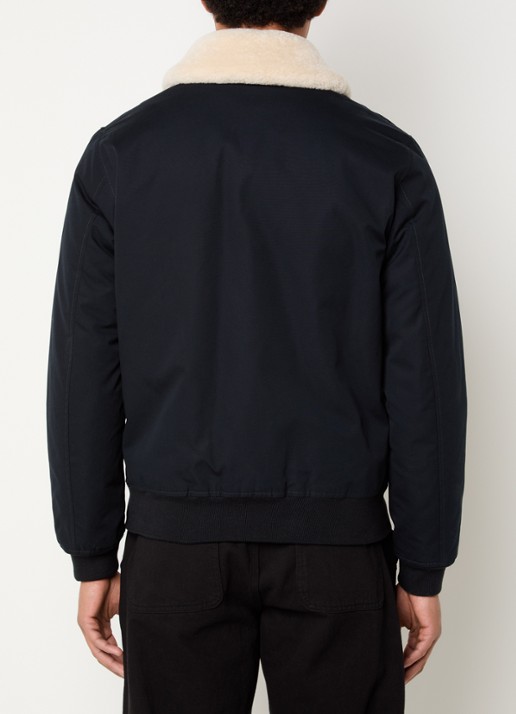 Sandro Gewatteerd jack met afneembare kraag - achterkant 6 donkerblauw