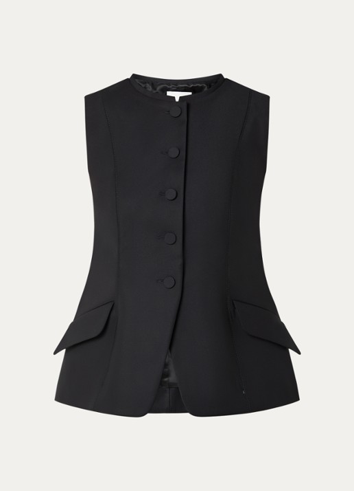 Sandro Gilet met klepzakken - voorkant 2 zwart