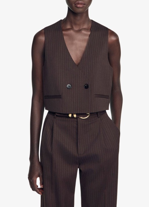 Sandro Gilet met streepprint