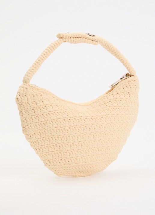 Sandro Handtas van crochet - achterkant 3 beige