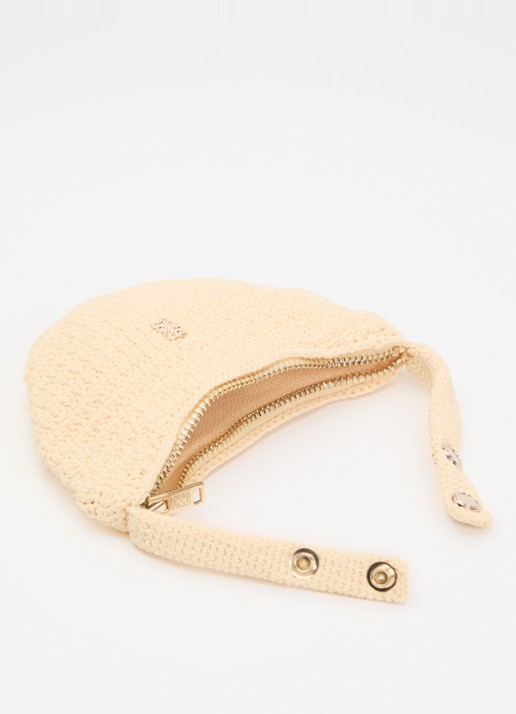 Sandro Handtas van crochet - voorkant 2 beige