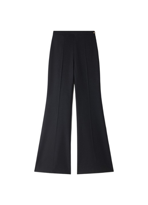 Sandro High waist flared broek in wolblend