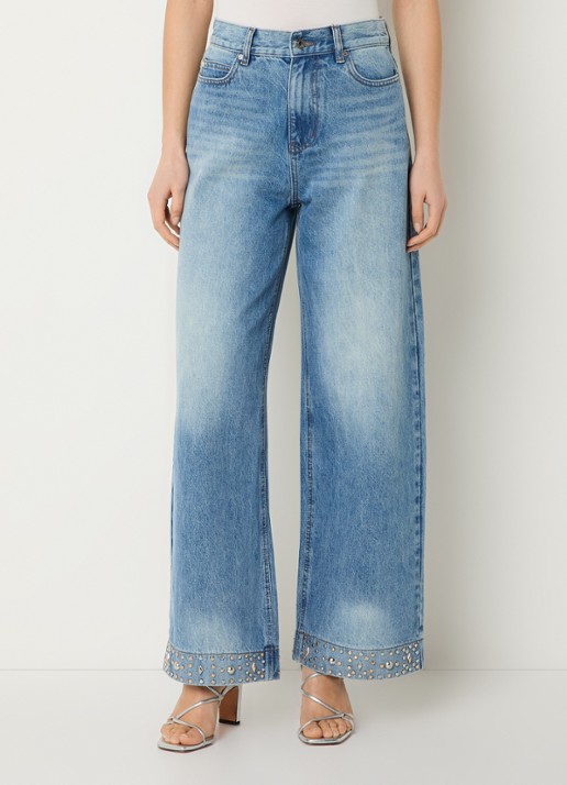 Sandro High waist loose fit jeans met lichte wassing