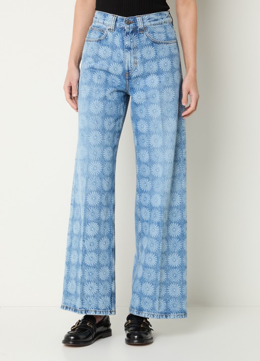 Sandro High waist loose fit jeans met print