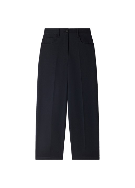 Sandro High waist straight fit pantalon in wolblend