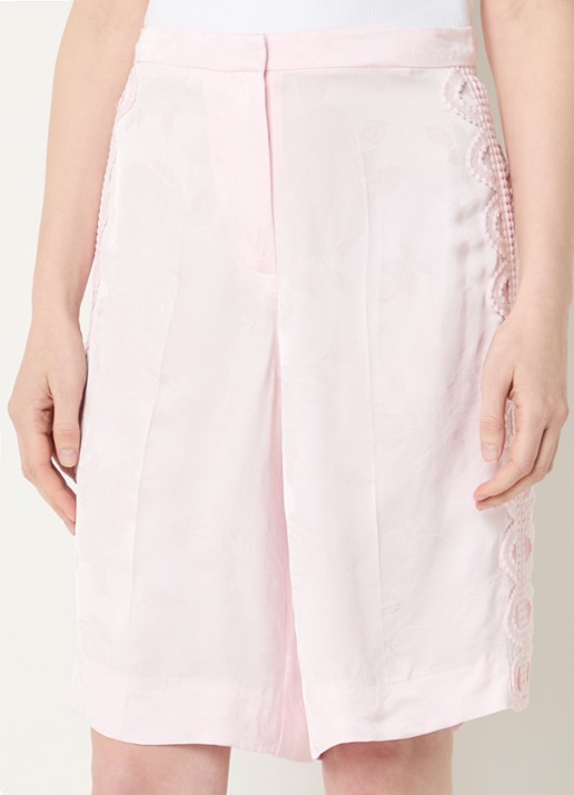 Sandro High waist wide fit korte broek met broderie