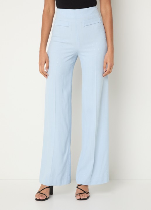 Sandro High waist wide fit pantalon met pailletten