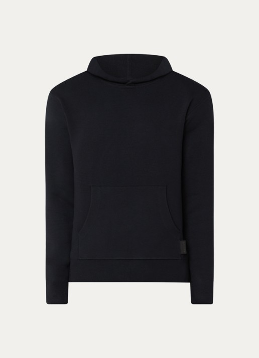 Sandro Hoodie met kangoeroezak - voorkant 3 zwart