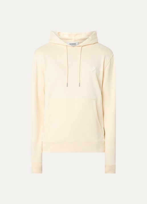 Sandro Hoodie met logo - voorkant creme