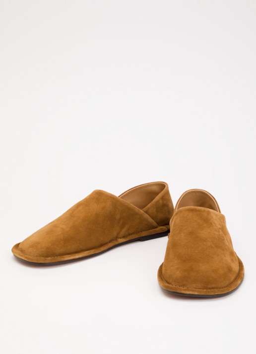 Sandro Instapper van suède - detail cognac