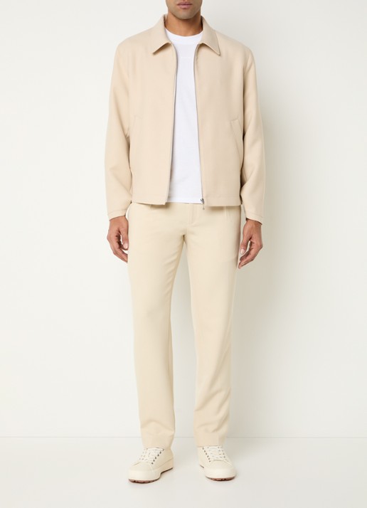 Sandro Jack in scheerwolblend met steekzakken - voorkant 2 beige