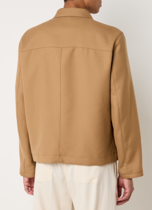 Sandro Jack in wolblend met steekzakken  - achterkant 4 camel