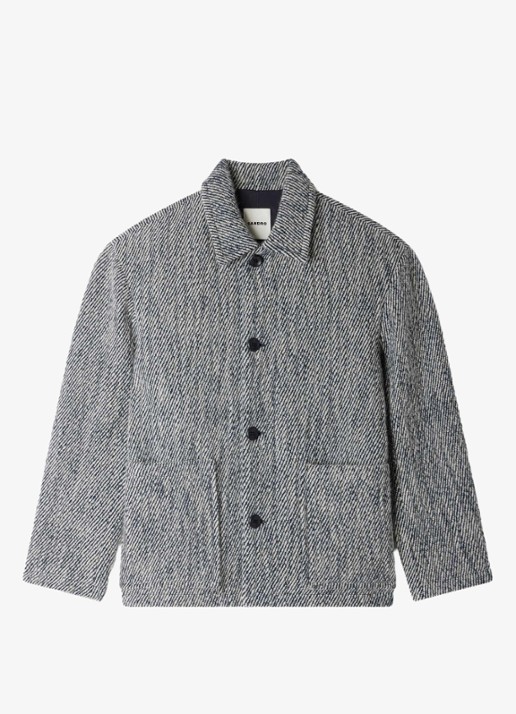Sandro Jack in wolblend - voorkant donkerblauw