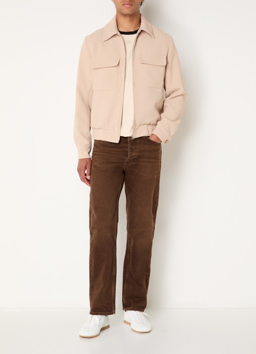 Sandro Jack met klepzakken - voorkant 2 beige