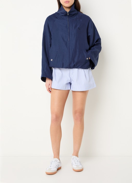 Sandro Jack met logo en steekzakken - voorkant 4 donkerblauw