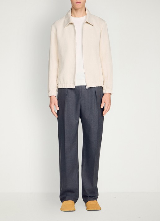 Sandro Jack met steekzakken en kraag - detail 2 creme