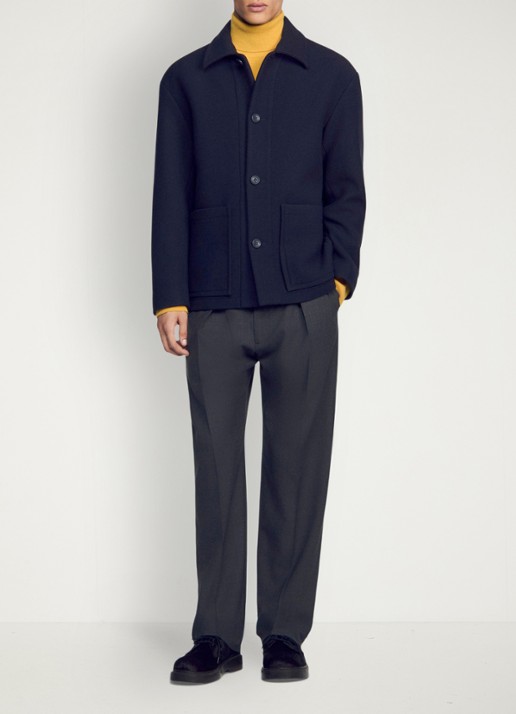 Sandro Jack met steekzakken - detail 4 donkerblauw