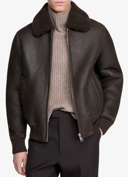 Sandro Lammy coat met steekzakken