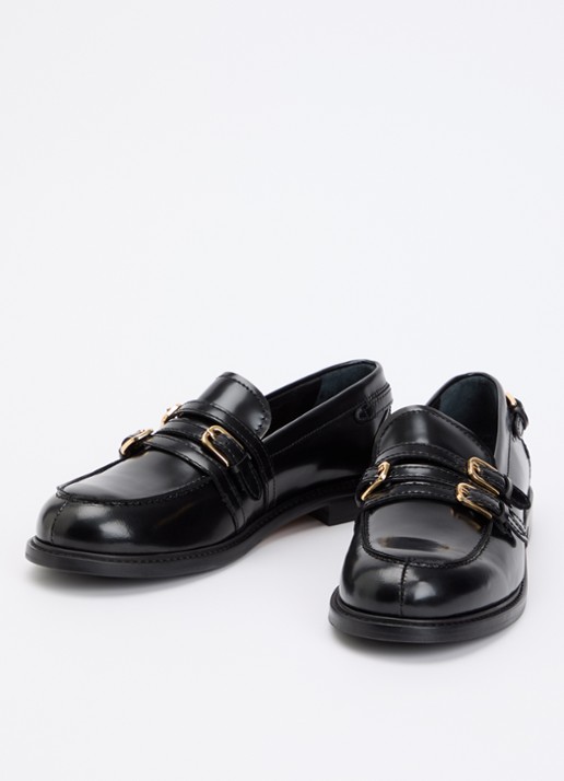 Sandro Loafer van kalfsleer  - detail 3 zwart