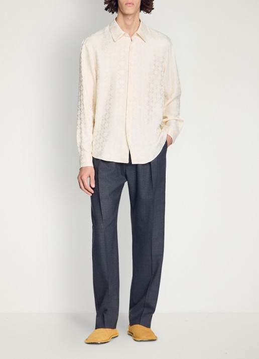 Sandro Loose fit blouse met ruitdessin