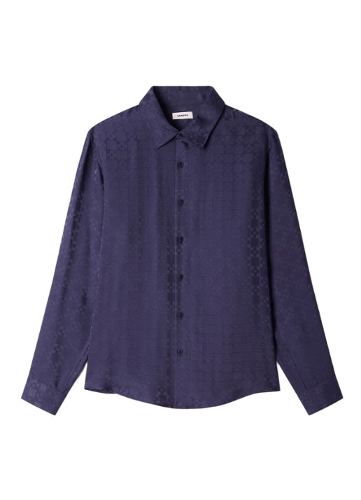 Sandro Loose fit blouse met ruitdessin