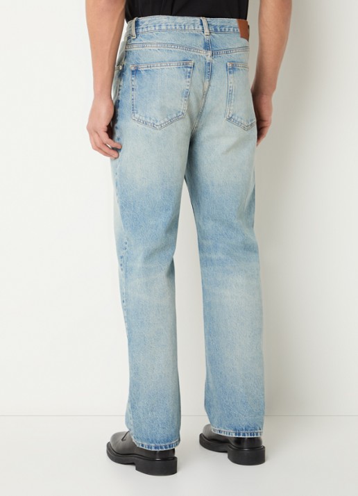Sandro Loose fit jeans met lichte wassing - achterkant 3 indigo