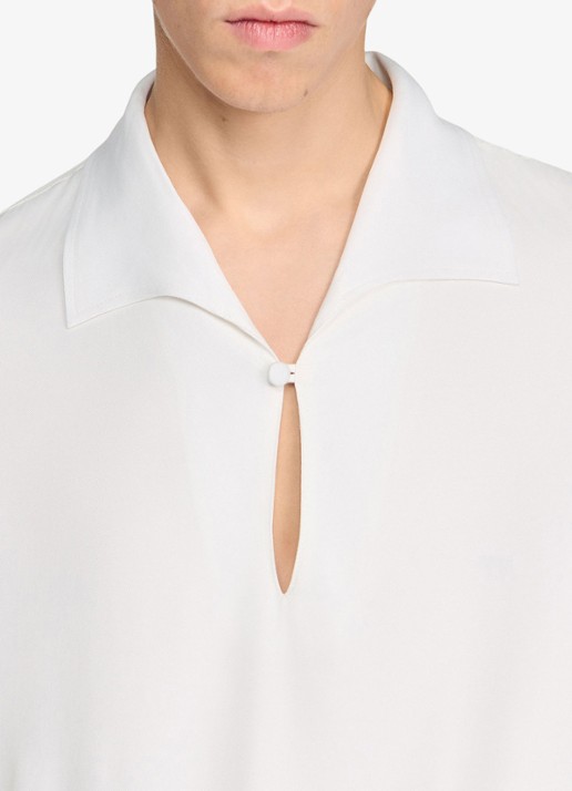 Sandro Loose fit overhemd met knoopsluiting - detail 4 white / wit