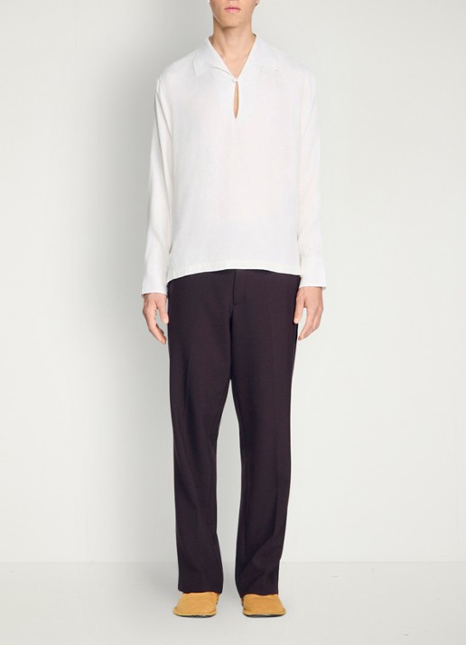 Sandro Loose fit overhemd met knoopsluiting - detail 5 white / wit