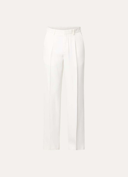 Sandro Loose fit pantalon met steekzakken - voorkant 4 wit
