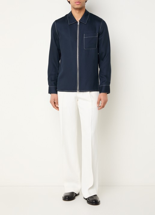 Sandro Loose fit pantalon met steekzakken - voorkant 5 wit